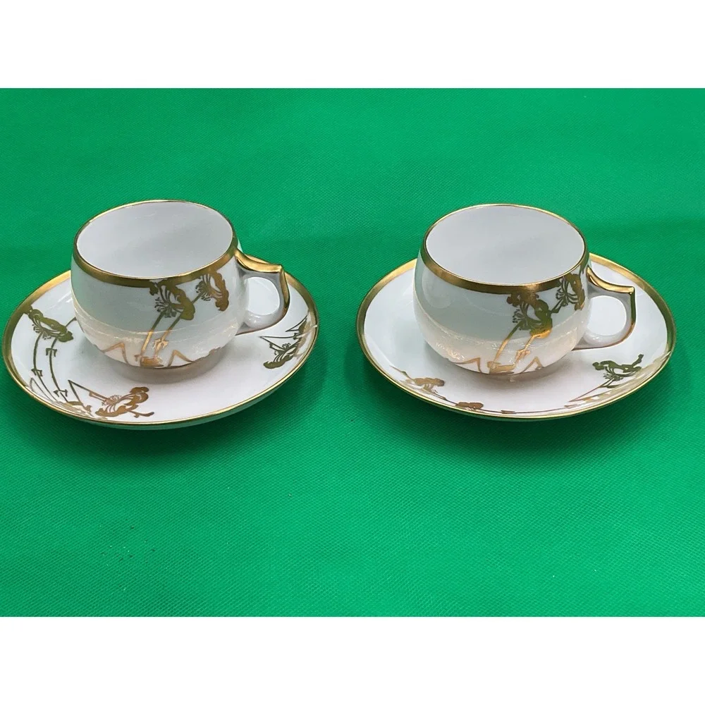 J&C Bavaria 23k Gold Gilt‎ Tea Cups & Plates Set